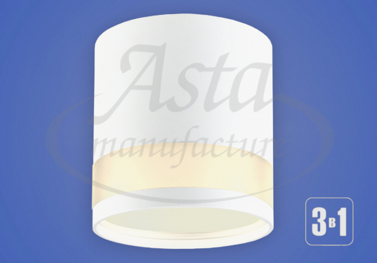Светильник EKS ART GLASS GX53 накладной, белый