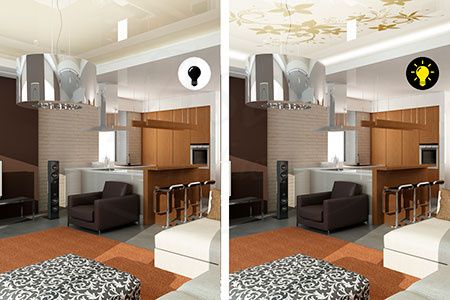 Натяжной потолок Double Vision "Цветы" Натяжной потолок Double Vision "Цветы"